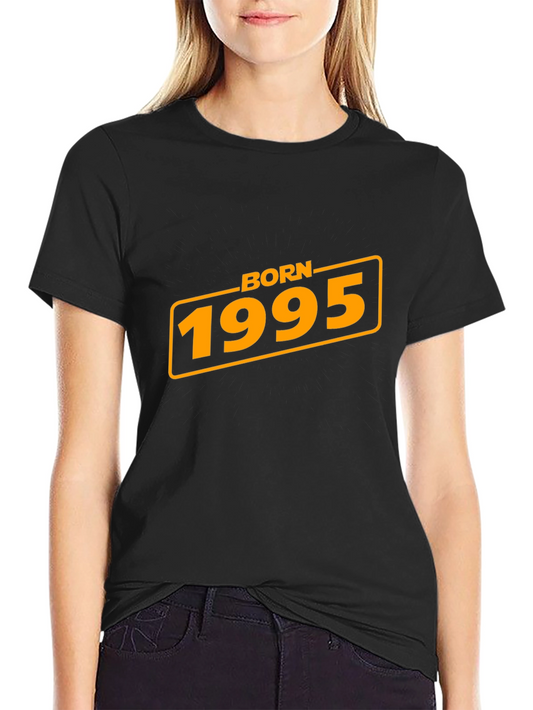 Born in 1995 Graphic Tee - Black Cotton T-Shirt