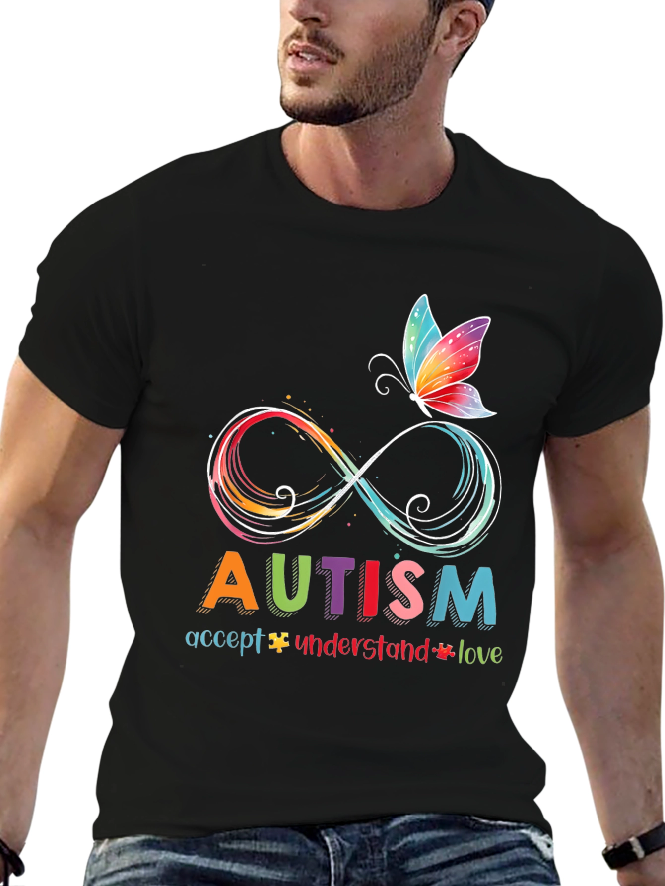Autism Awareness T-Shirt - Accept Understand Love