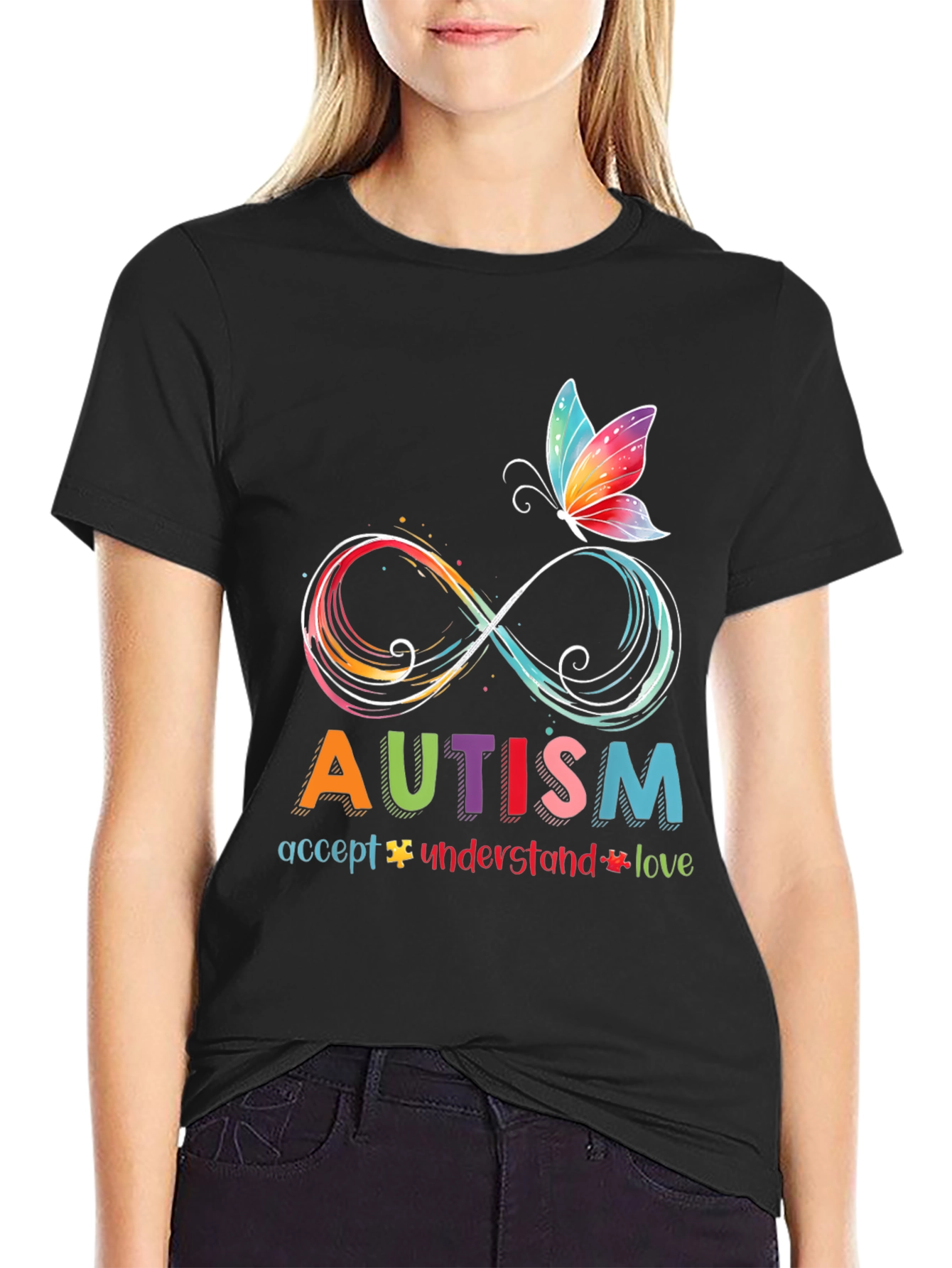Autism Awareness T-Shirt - Accept Understand Love