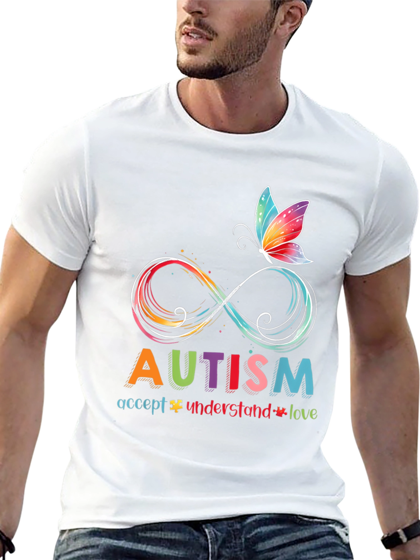 Autism Awareness T-Shirt - Accept Understand Love