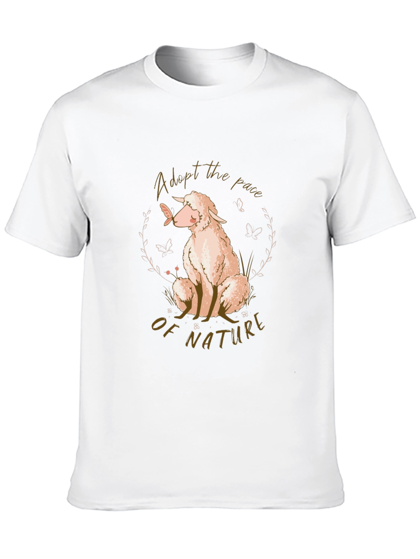 Adopt the Pace of Nature Sheep Graphic T-Shirt