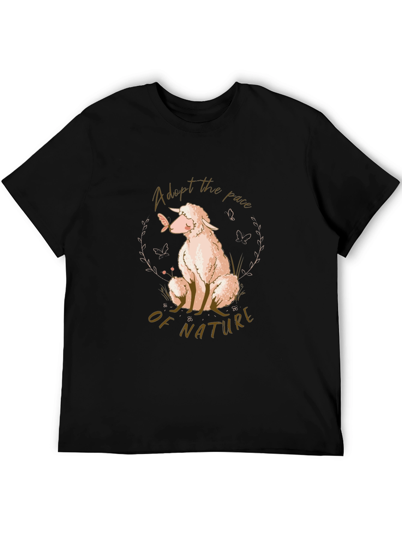 Adopt the Pace of Nature Sheep Graphic T-Shirt