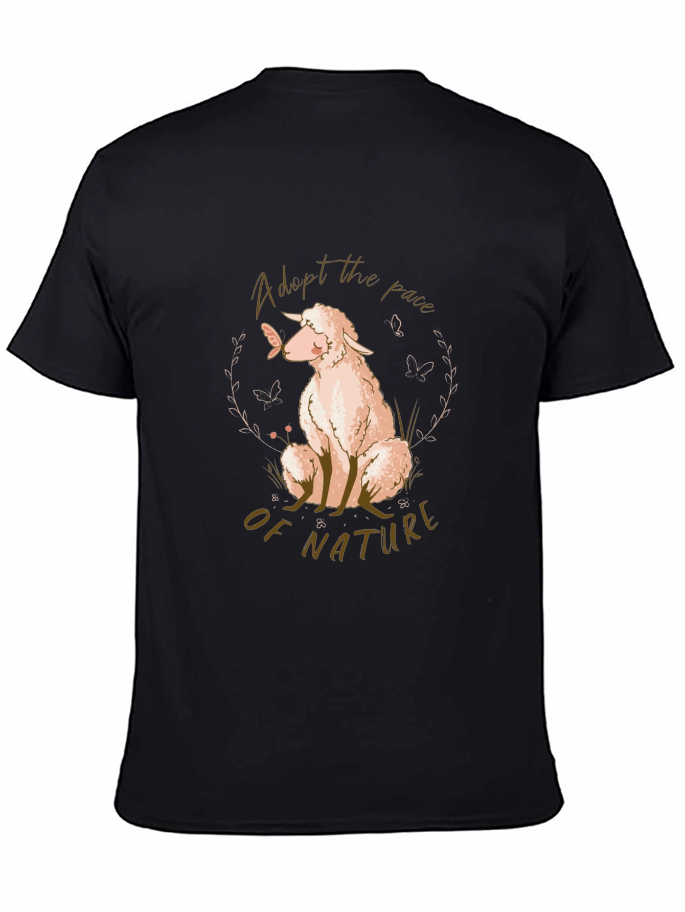 Adopt the Pace of Nature Sheep Graphic T-Shirt