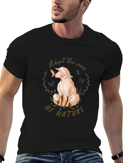 Adopt the Pace of Nature Sheep Graphic T-Shirt