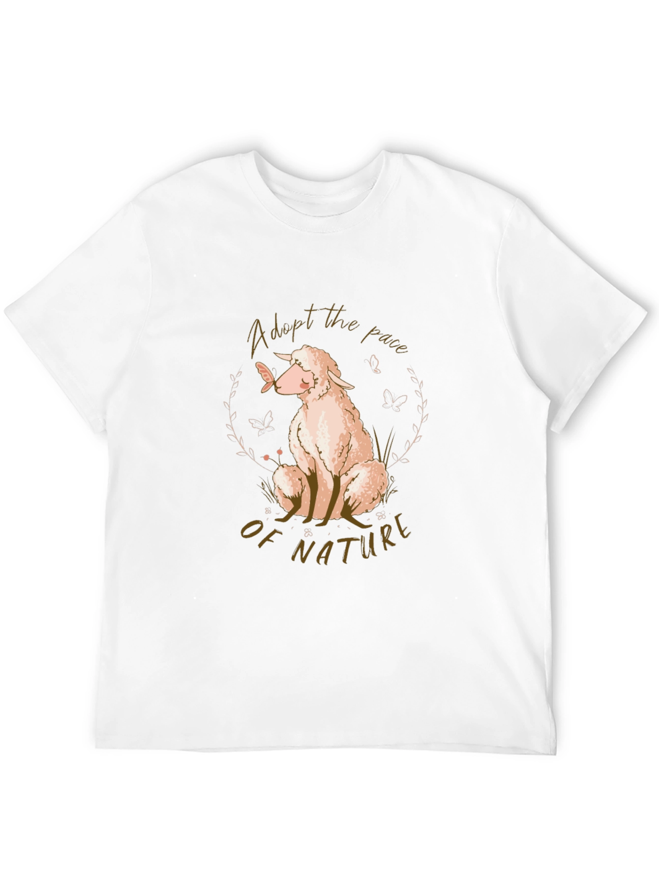 Adopt the Pace of Nature Sheep Graphic T-Shirt