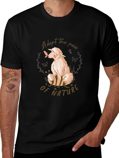 Adopt the Pace of Nature Sheep Graphic T-Shirt