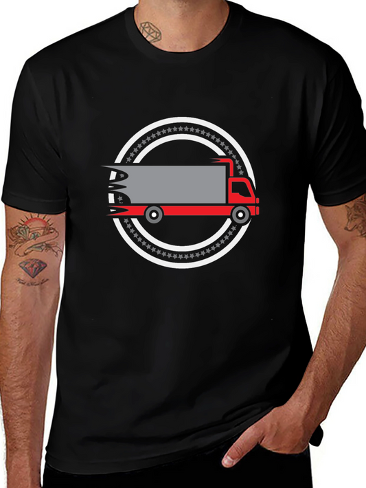 Truck Graphic Black T-Shirt - Delivery Driver Apparel