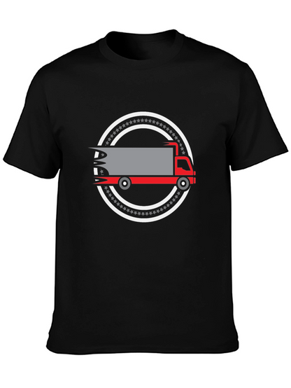 Truck Graphic Black T-Shirt - Delivery Driver Apparel