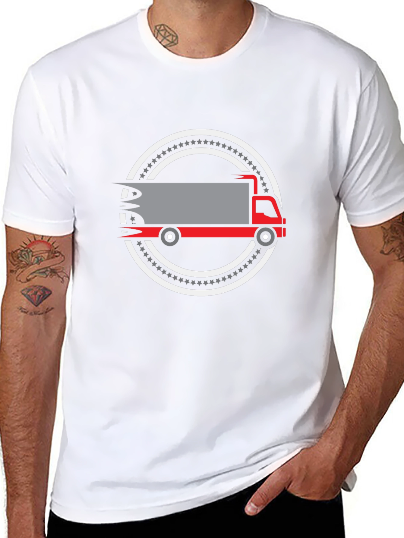 Truck Graphic Black T-Shirt - Delivery Driver Apparel