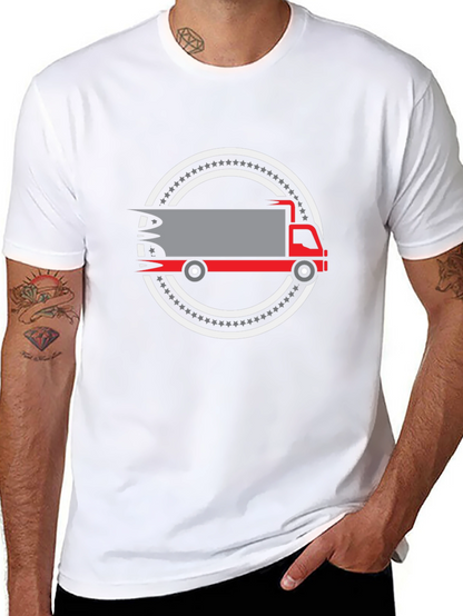 Truck Graphic Black T-Shirt - Delivery Driver Apparel