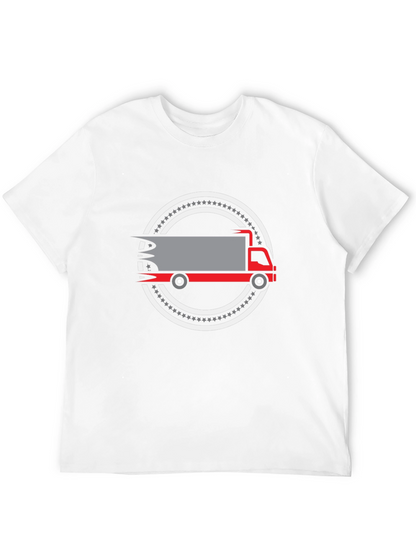 Truck Graphic Black T-Shirt - Delivery Driver Apparel