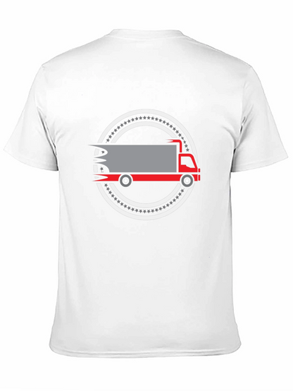 Truck Graphic Black T-Shirt - Delivery Driver Apparel