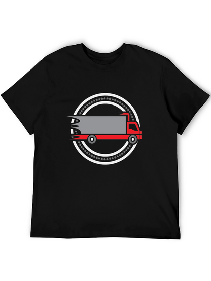 Truck Graphic Black T-Shirt - Delivery Driver Apparel