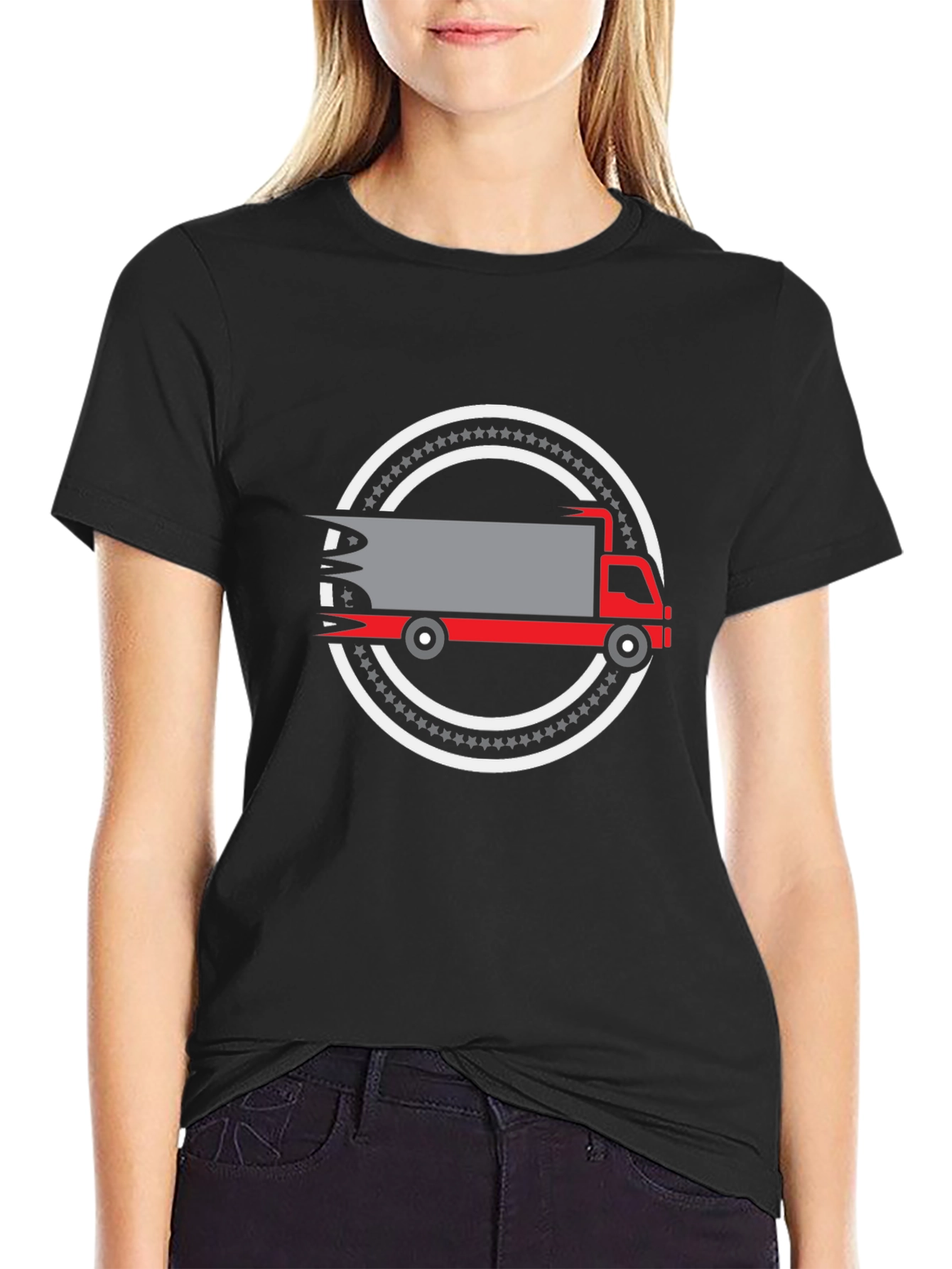 Truck Graphic Black T-Shirt - Delivery Driver Apparel