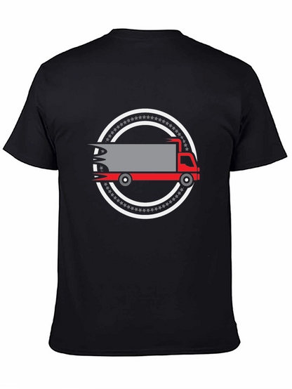 Truck Graphic Black T-Shirt - Delivery Driver Apparel