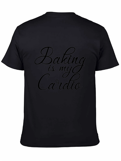 Baking is My Cardio - Mens Black T-Shirt