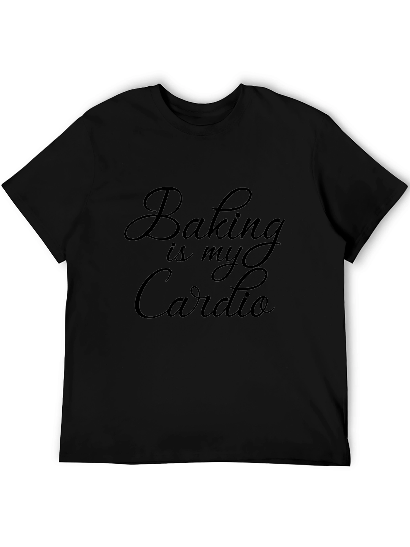 Baking is My Cardio - Mens Black T-Shirt