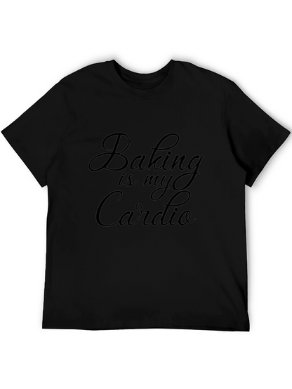 Baking is My Cardio - Mens Black T-Shirt