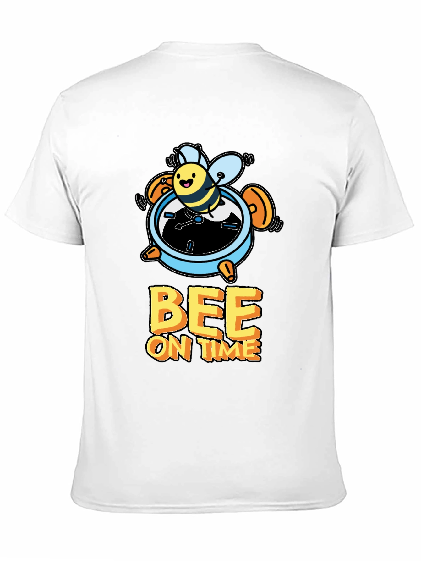 Bee On Time Black Graphic T-Shirt