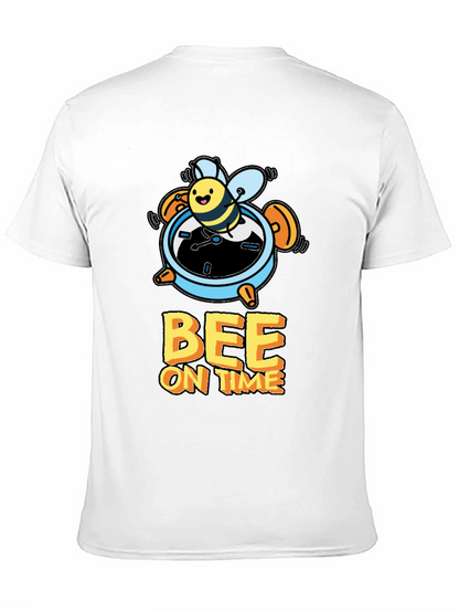 Bee On Time Black Graphic T-Shirt