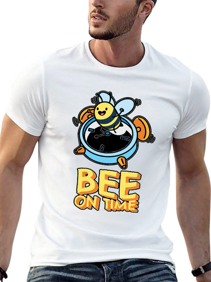 Bee On Time Black Graphic T-Shirt