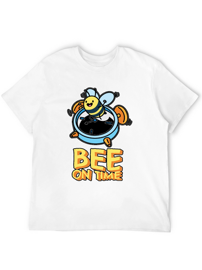 Bee On Time Black Graphic T-Shirt