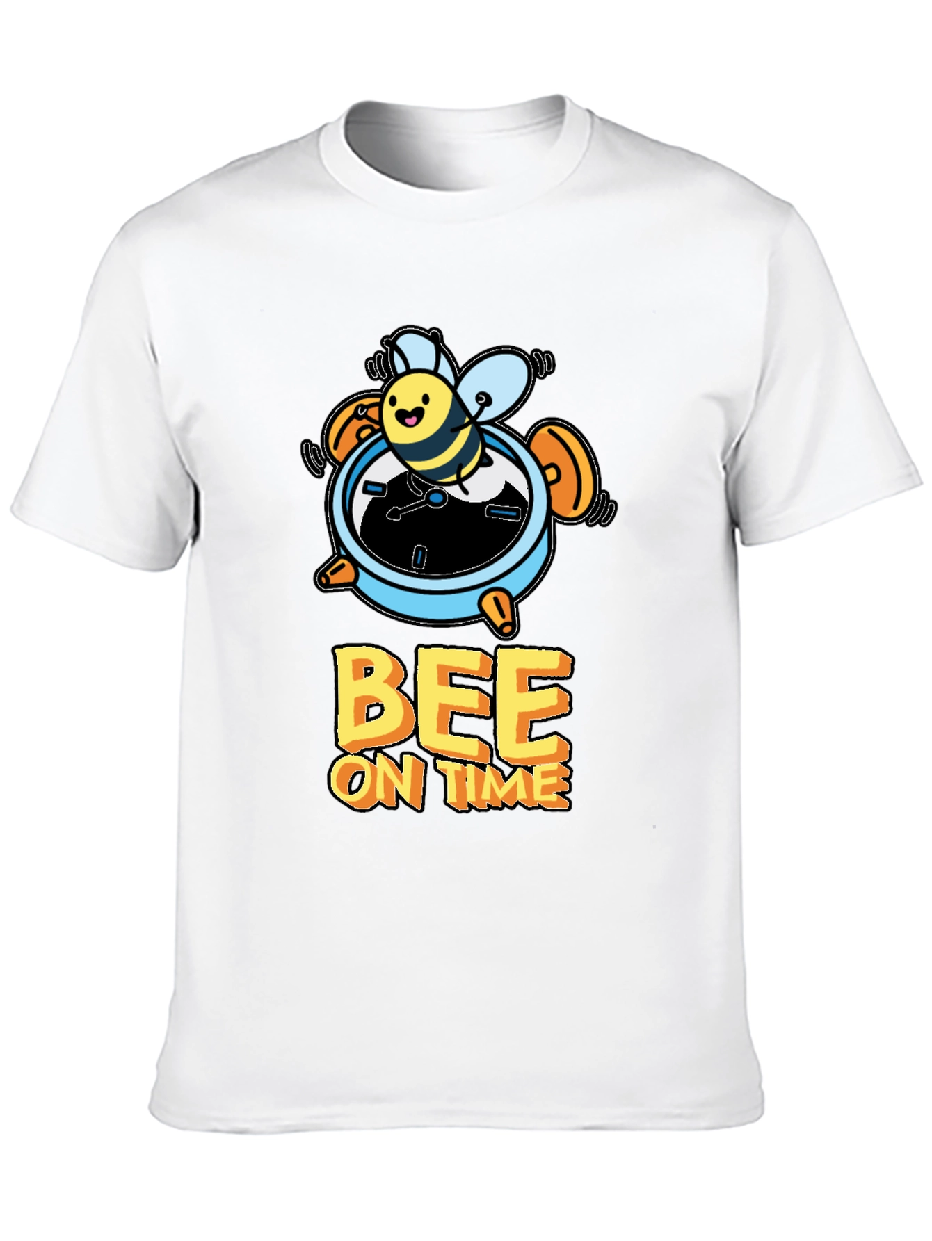 Bee On Time Black Graphic T-Shirt