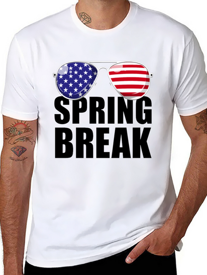 Spring Break American Flag Sunglasses T-Shirt
