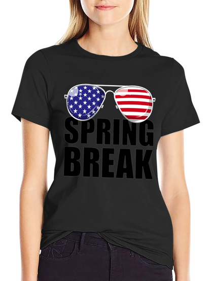 Spring Break American Flag Sunglasses T-Shirt