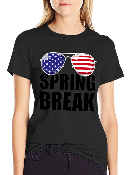 Spring Break American Flag Sunglasses T-Shirt