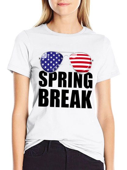 Spring Break American Flag Sunglasses T-Shirt