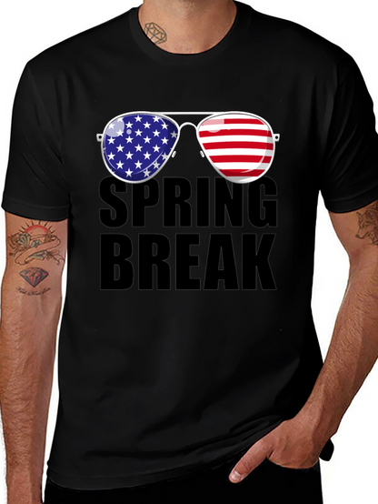 Spring Break American Flag Sunglasses T-Shirt