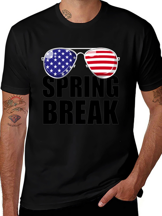 Spring Break American Flag Sunglasses T-Shirt