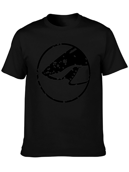 Black Graphic Tee - Shark Logo
