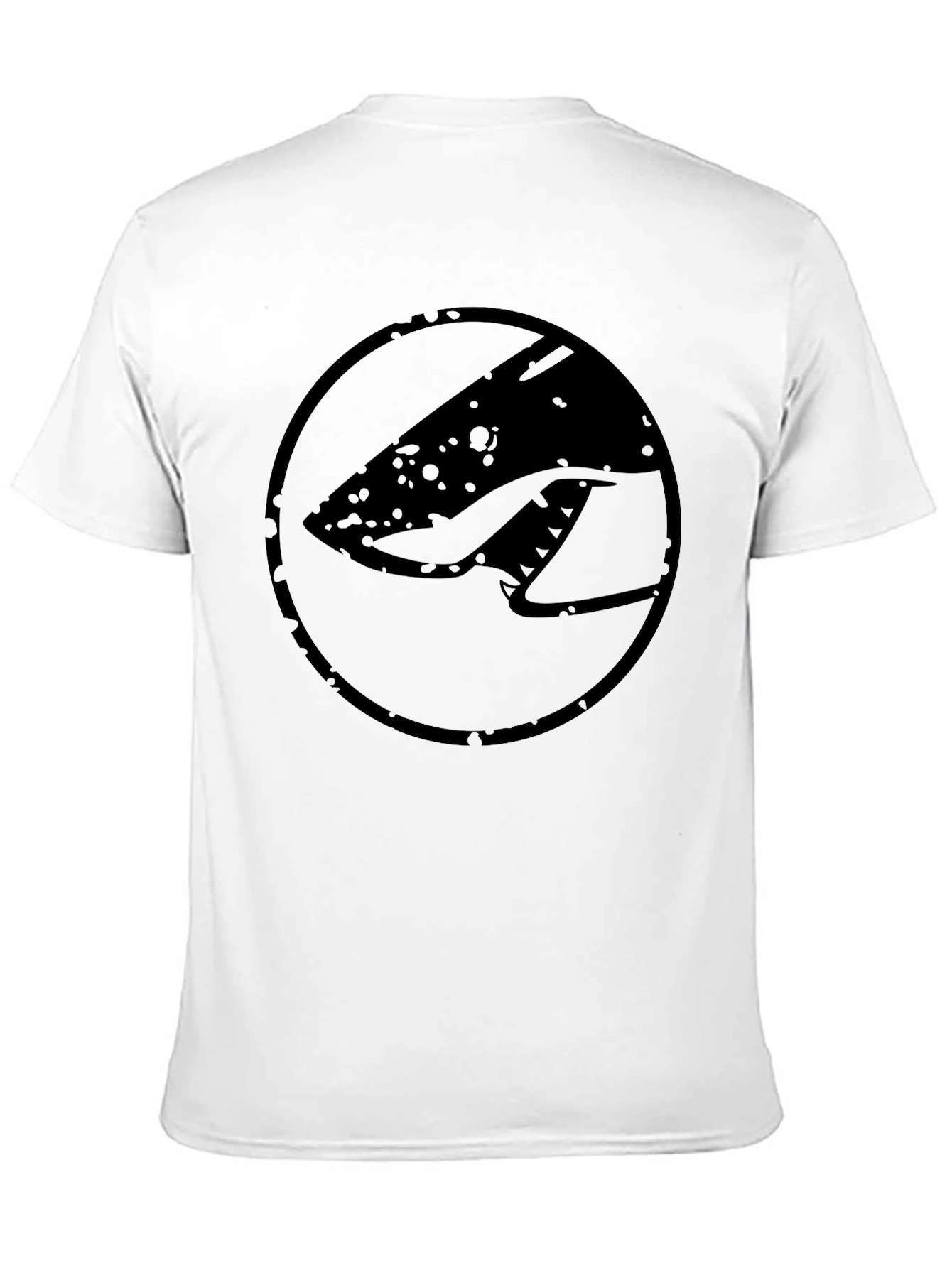 Black Graphic Tee - Shark Logo