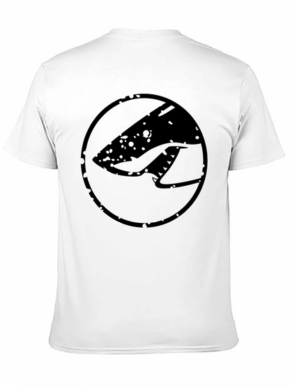 Black Graphic Tee - Shark Logo