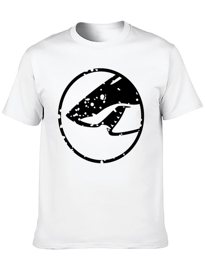 Black Graphic Tee - Shark Logo