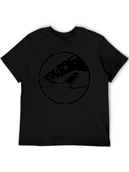 Black Graphic Tee - Shark Logo