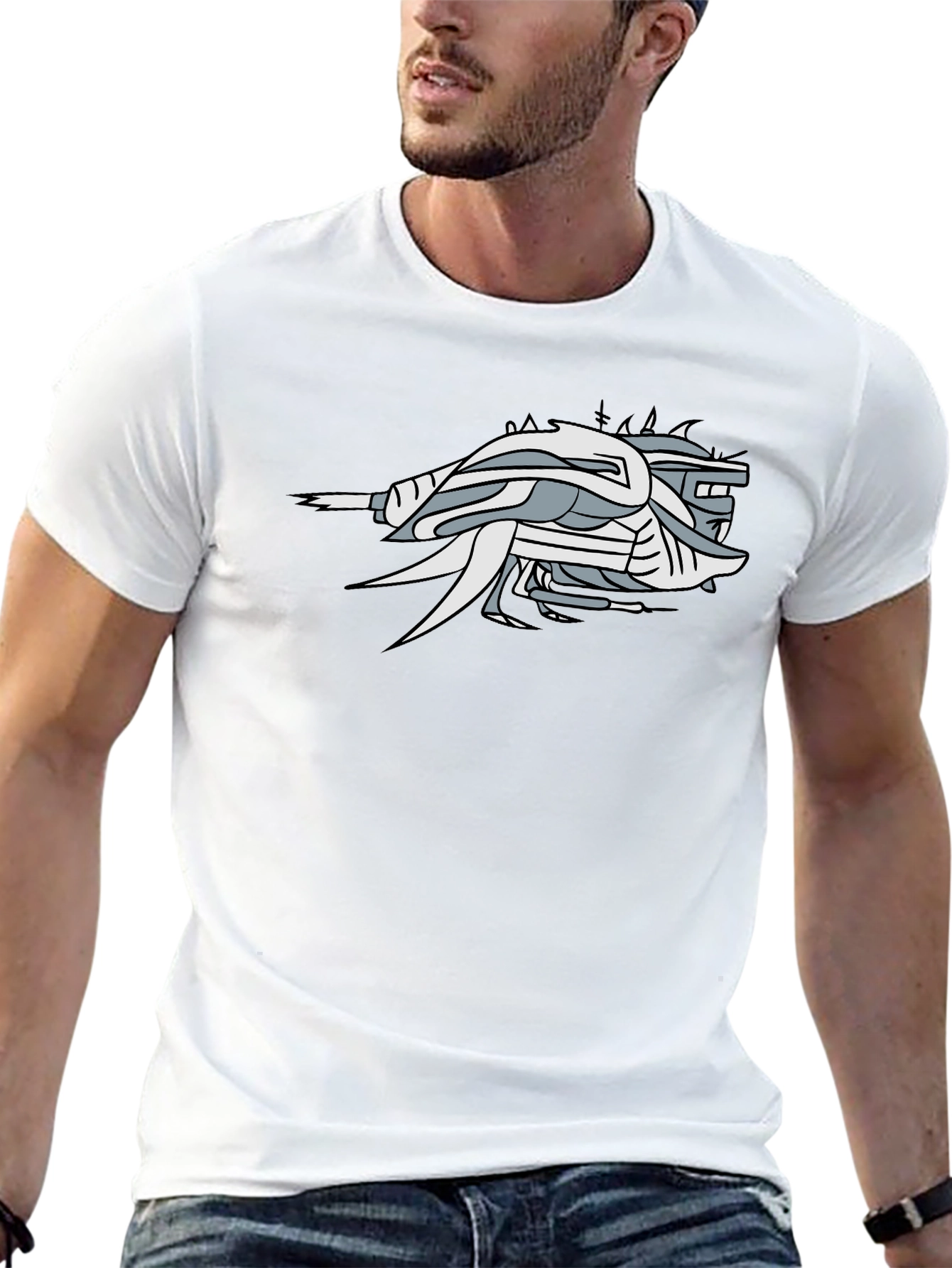 Abstract Graphic Black T-Shirt