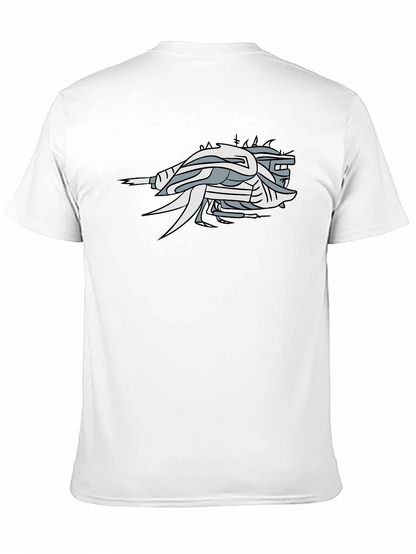 Abstract Graphic Black T-Shirt