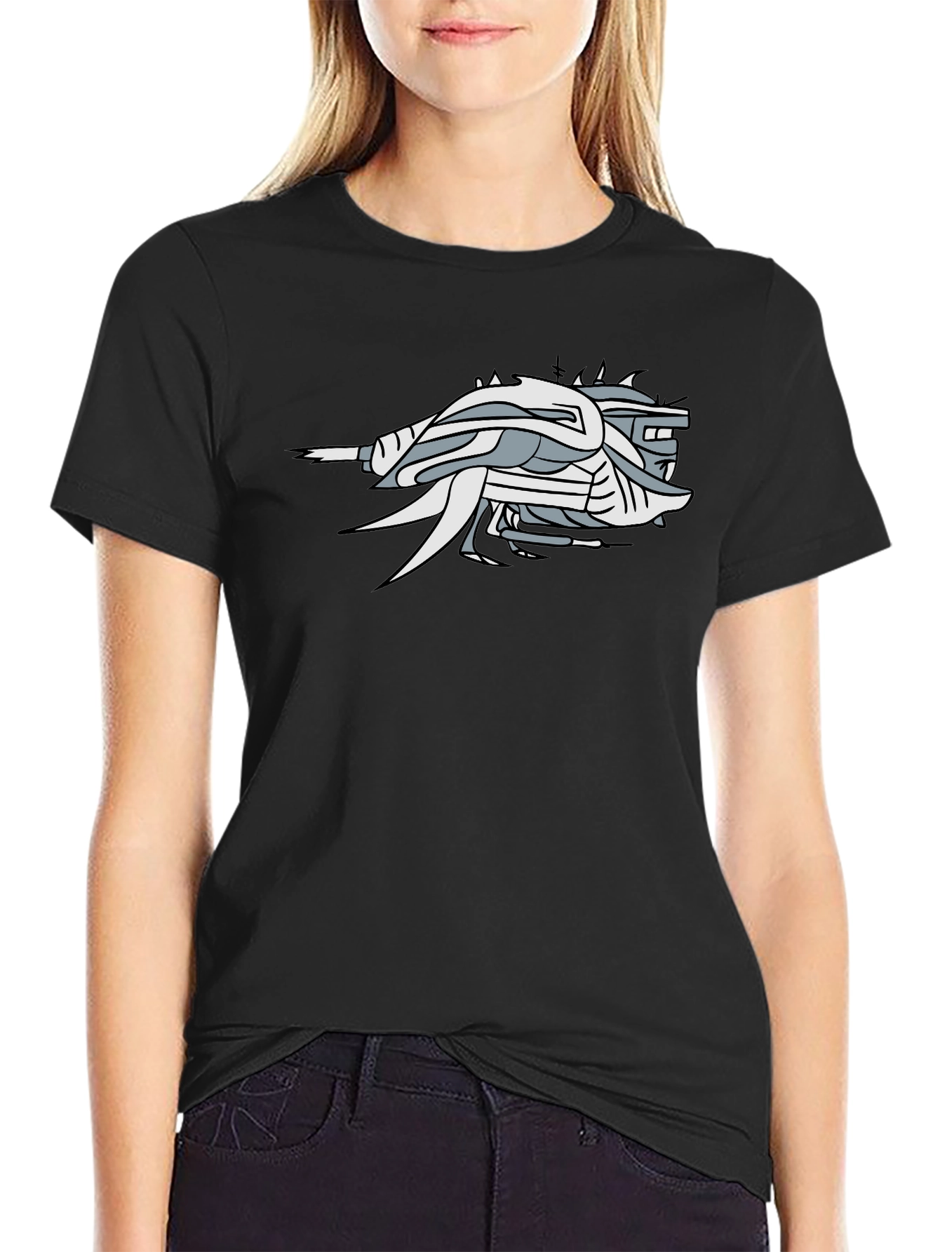 Abstract Graphic Black T-Shirt