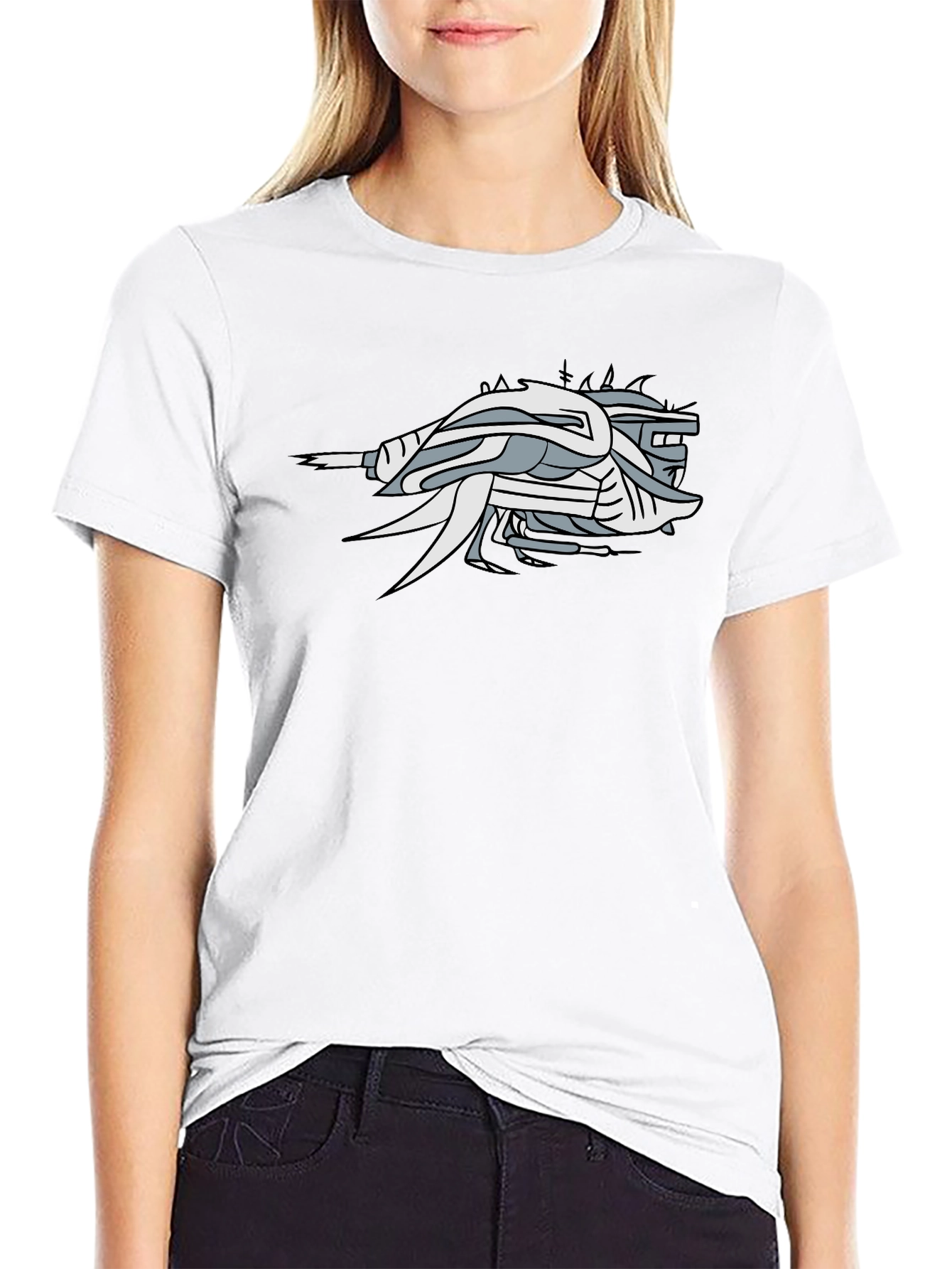 Abstract Graphic Black T-Shirt