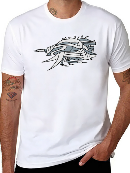Abstract Graphic Black T-Shirt