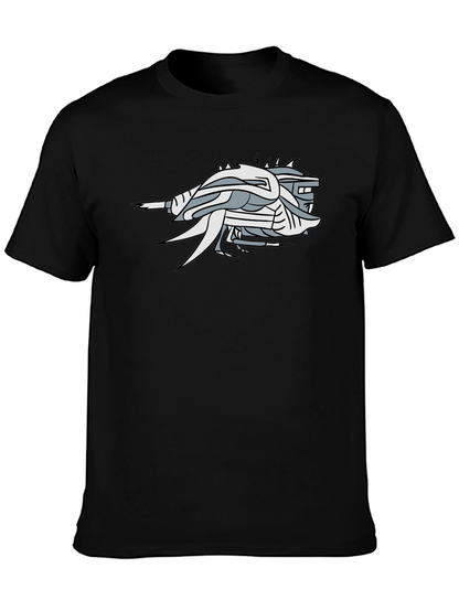 Abstract Graphic Black T-Shirt
