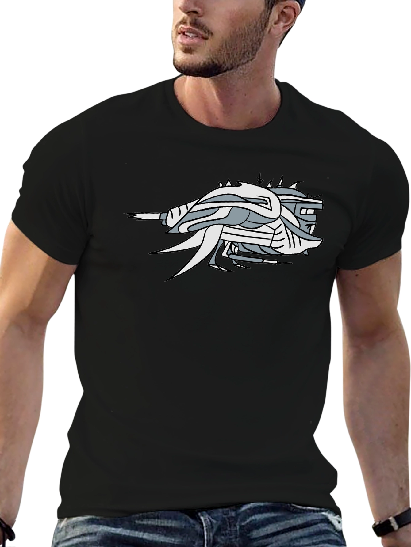 Abstract Graphic Black T-Shirt