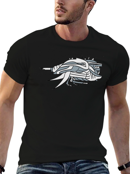 Abstract Graphic Black T-Shirt