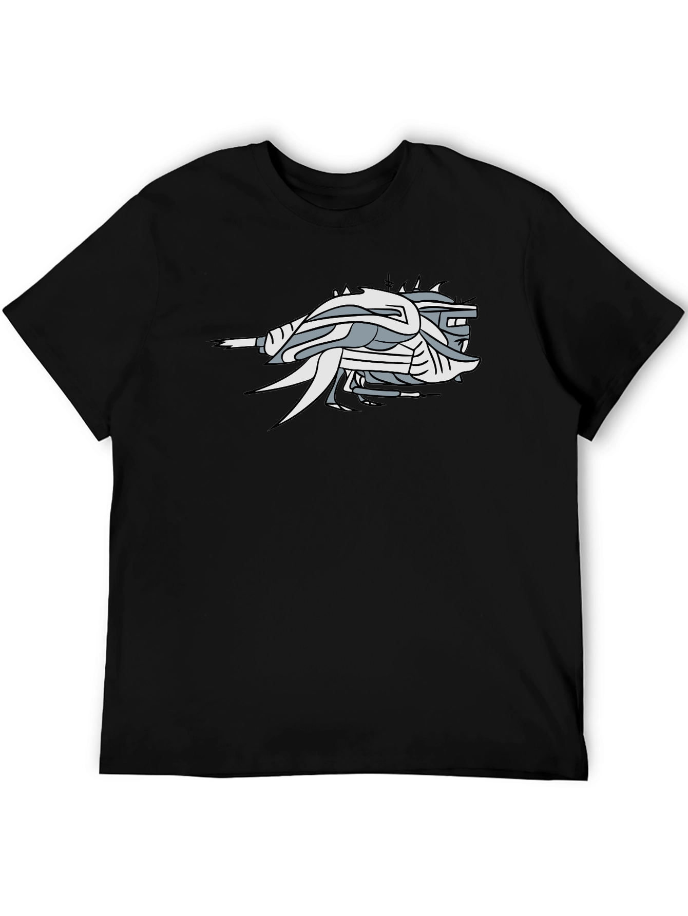 Abstract Graphic Black T-Shirt
