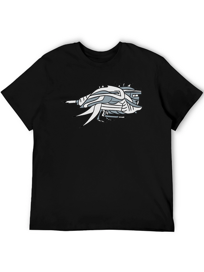 Abstract Graphic Black T-Shirt