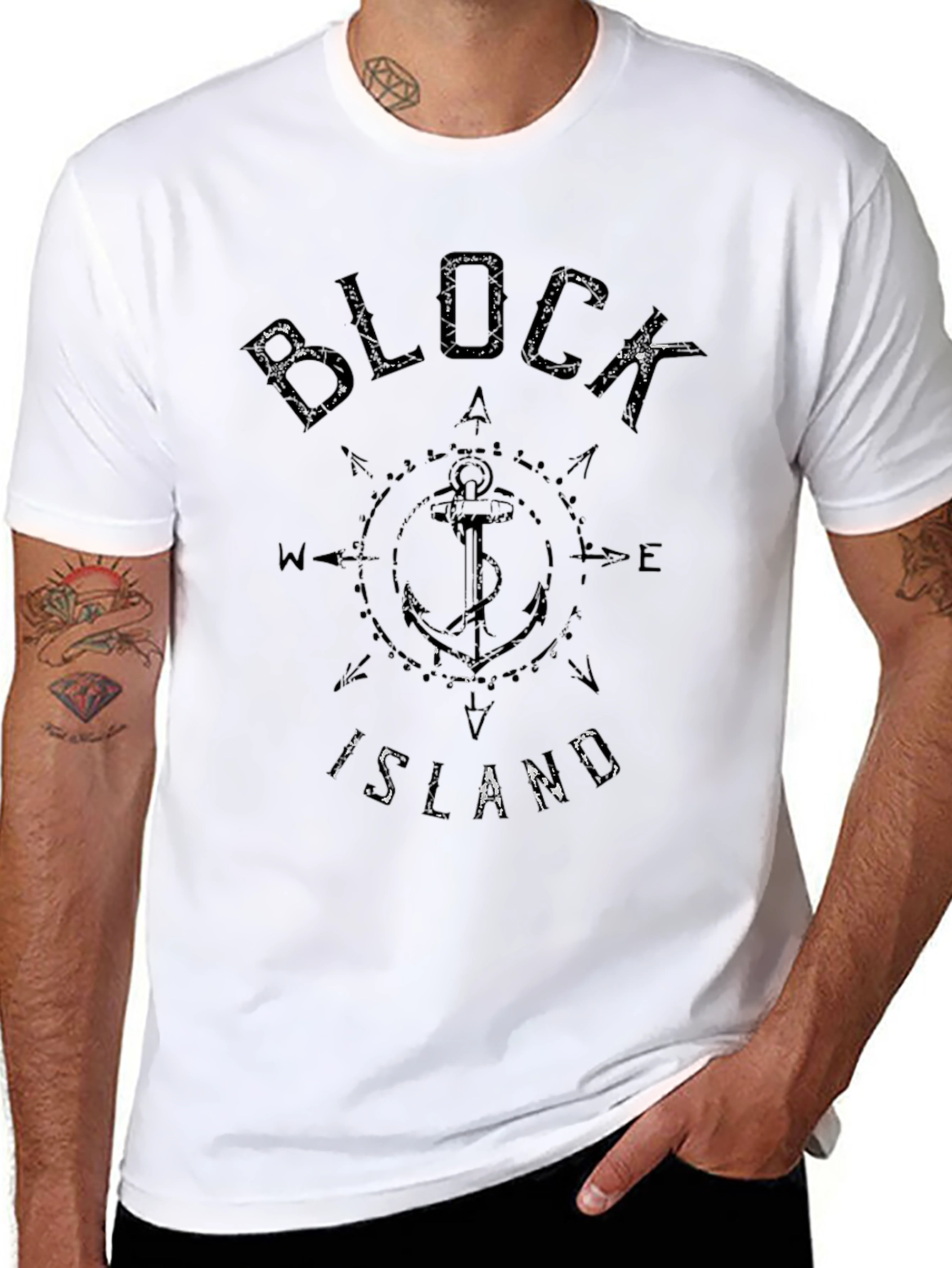 Block Island Anchor Graphic T-Shirt