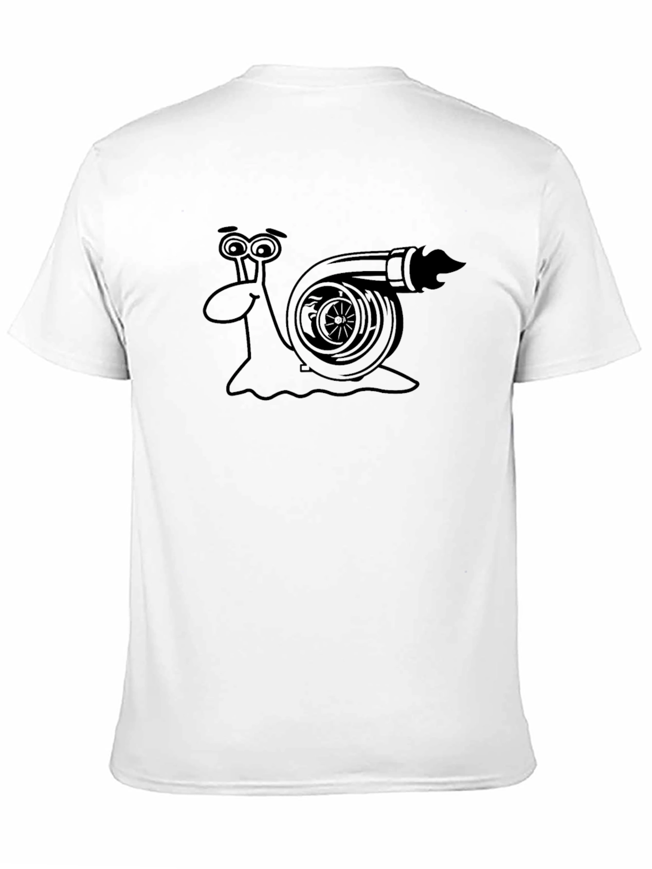 Turbo Snail Funny Graphic Tee - Black Cotton T-Shirt